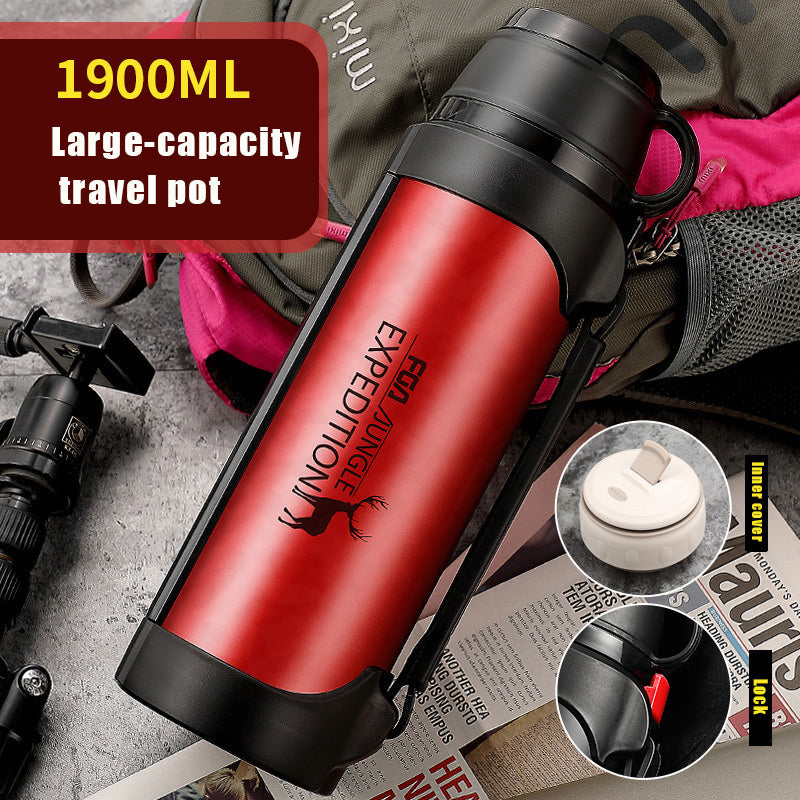 Grande bouteille d'eau isotherme portable