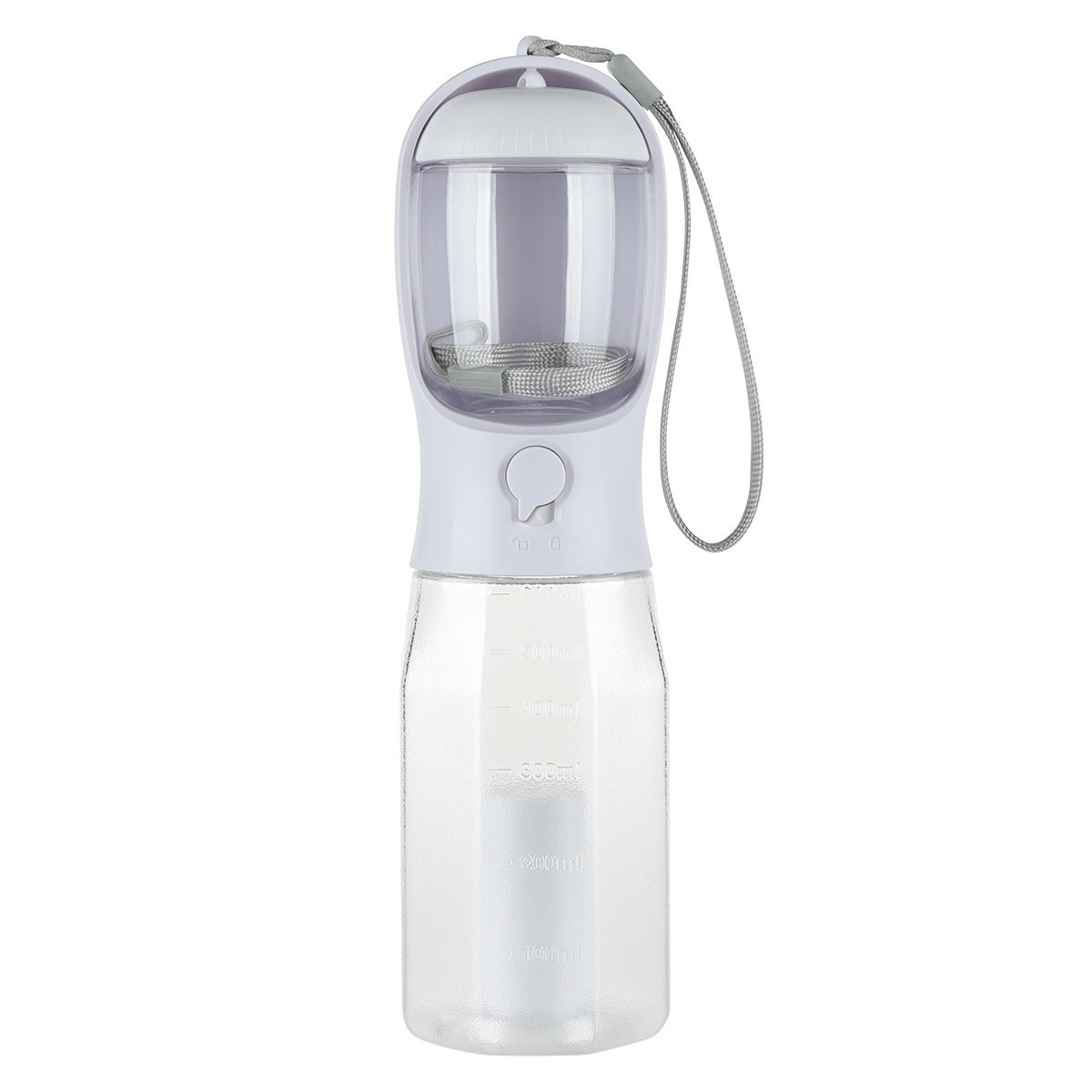 Bouteille d'eau portable 3 en 1 pour chien et chat, distributeur de nourriture, abreuvoir, distributeur de crottes, antifuite