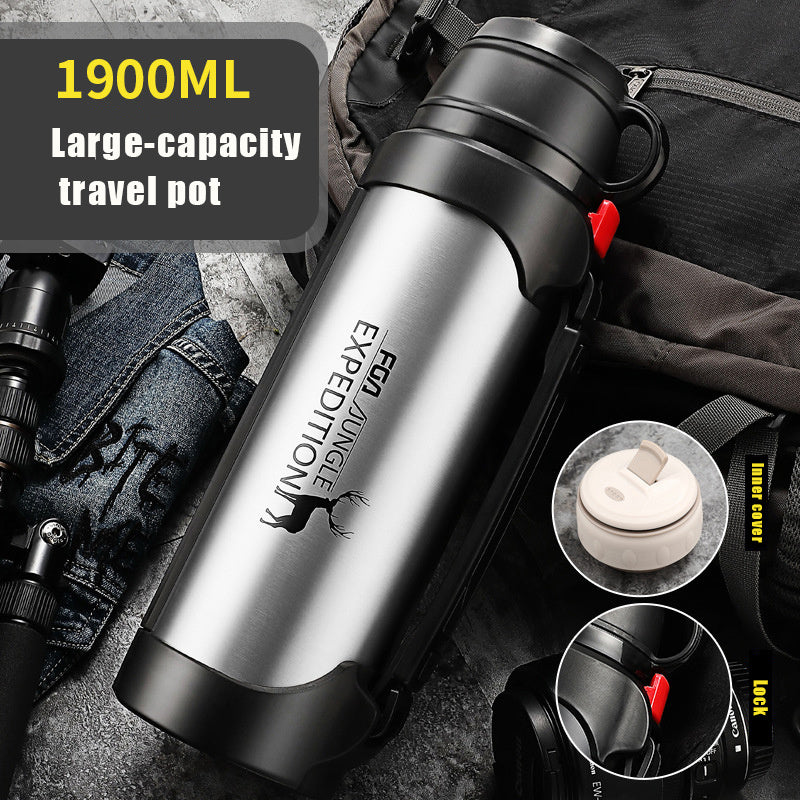Grande bouteille d'eau isotherme portable
