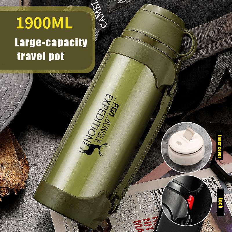 Grande bouteille d'eau isotherme portable