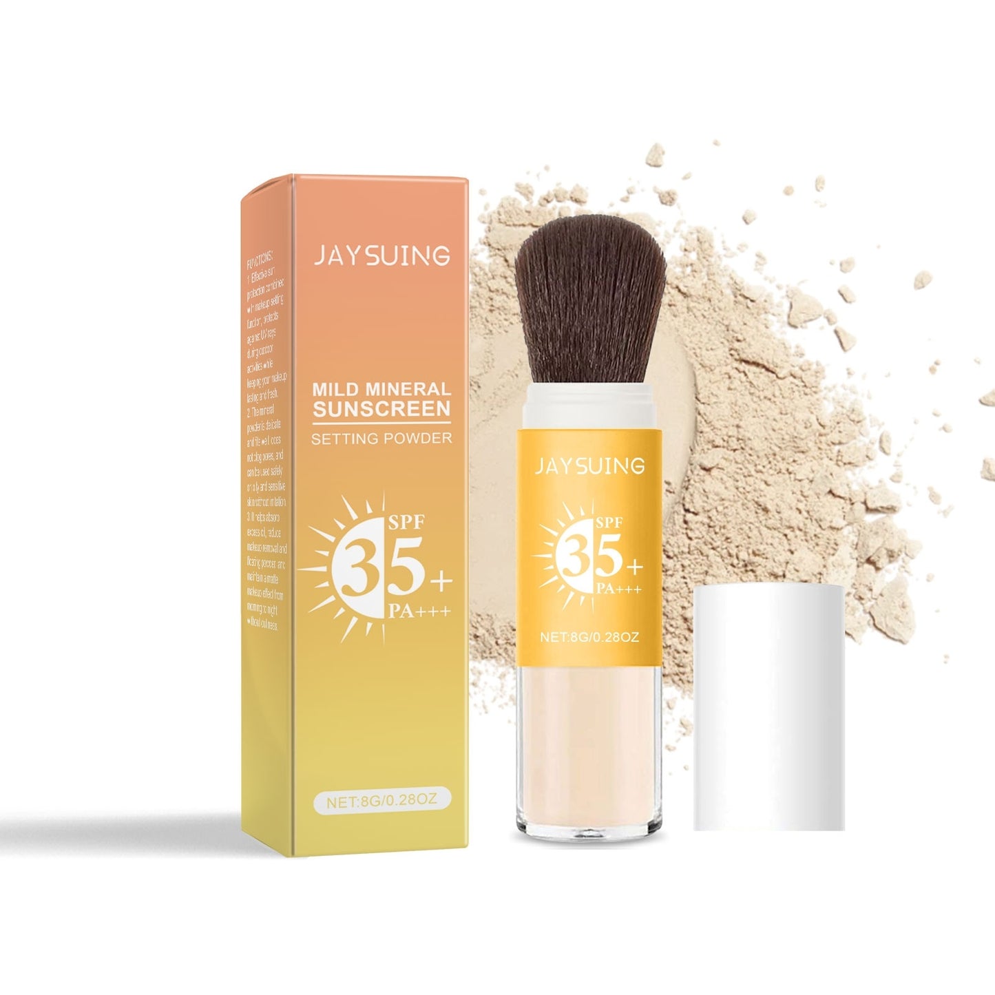 Poudre fixatrice de protection solaire